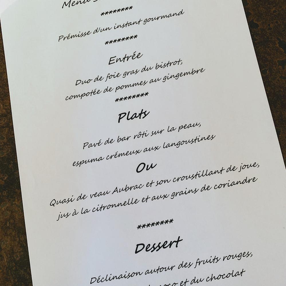 Ô bistrot du marché - Menu Image 2